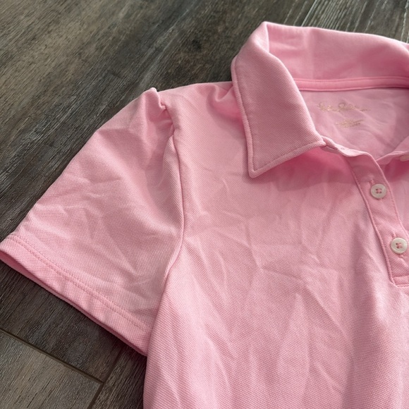 Lilly Pulitzer Pink Short Sleeve Polo shirt size 8-10 - Picture 2 of 5